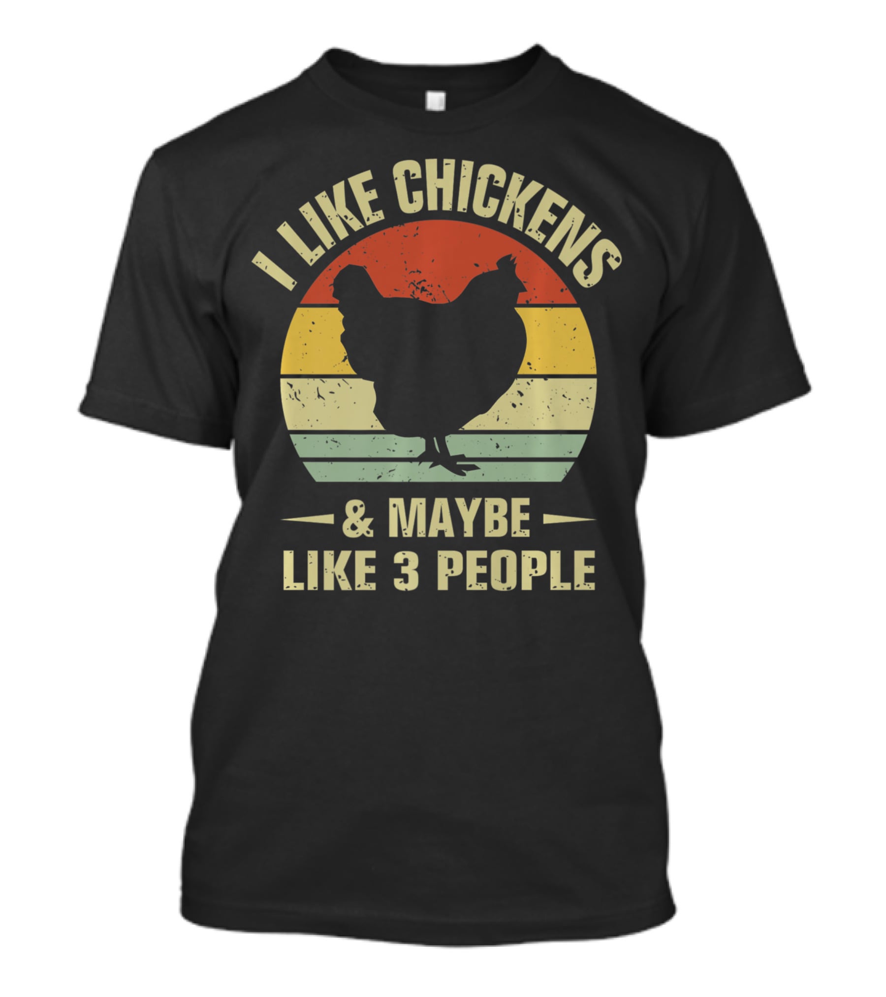 I Like Chickens And Maybe Like 3 People Vintage Chicken T-Shirt