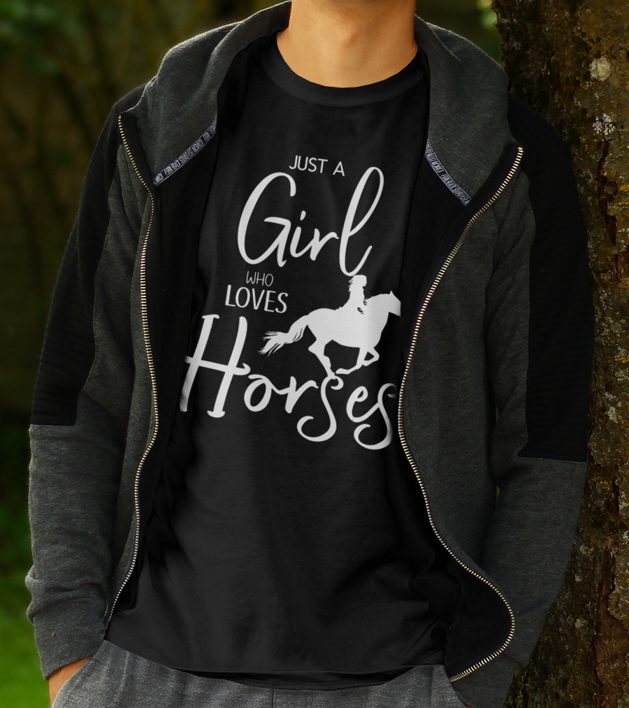 Just A Girl Who Loves Horses Riding Passion T-Shirt