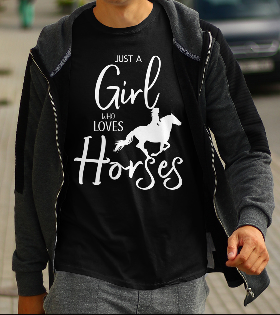 Just A Girl Who Loves Horses Riding Passion T-Shirt