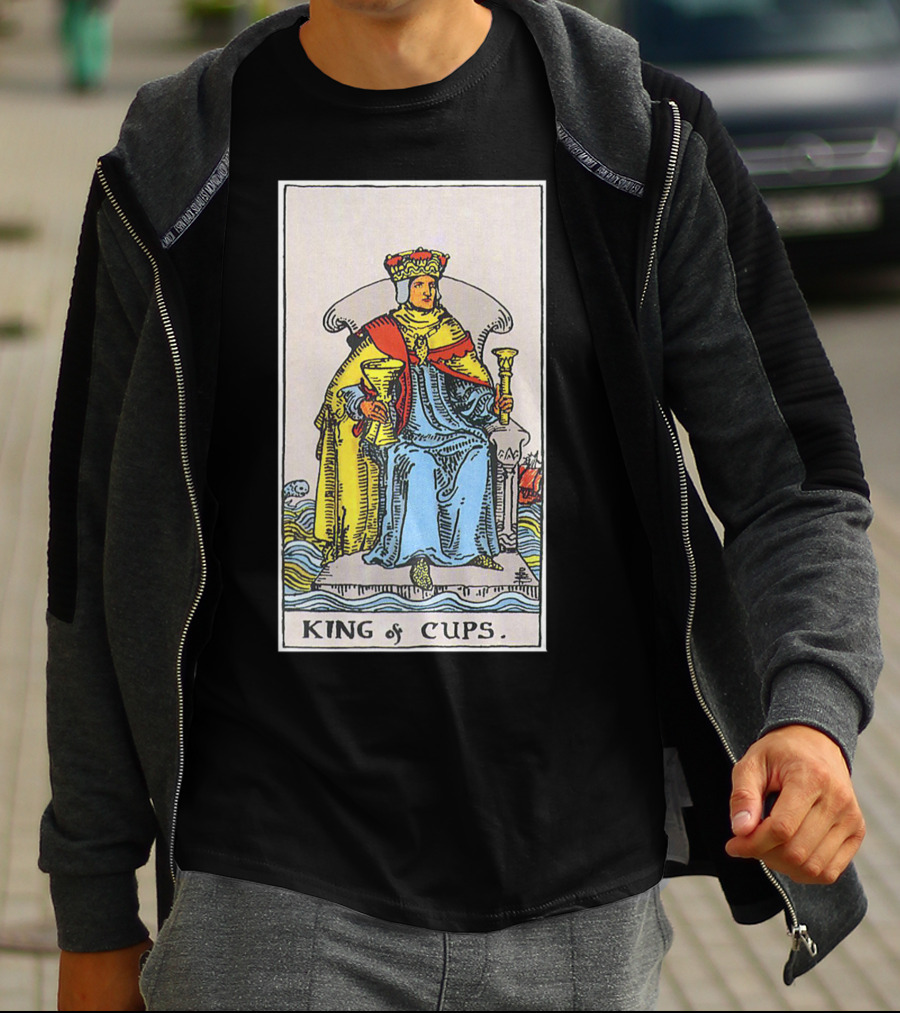 King Of Cups Tarot Card Ruler Element Water Symbolism T-Shirt