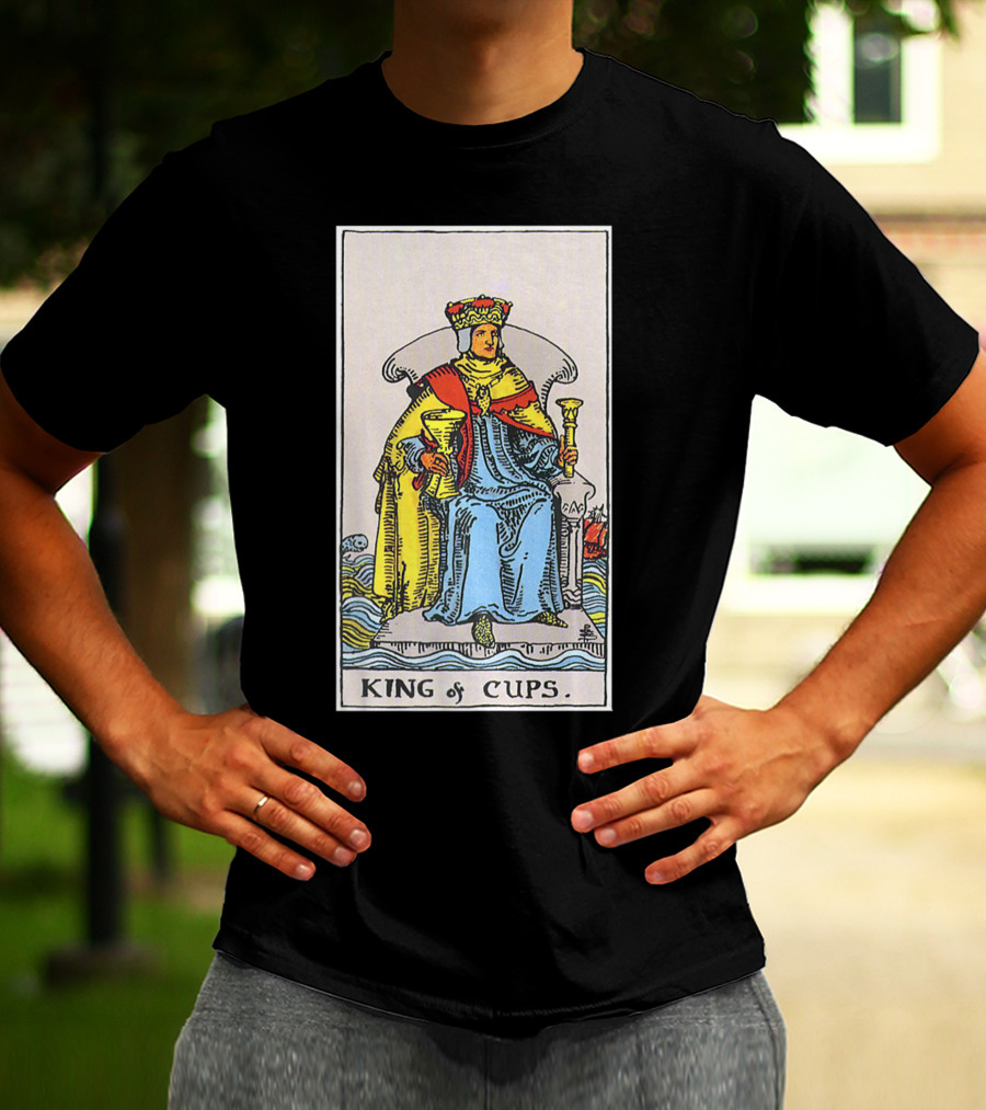 King Of Cups Tarot Card Ruler Element Water Symbolism T-Shirt