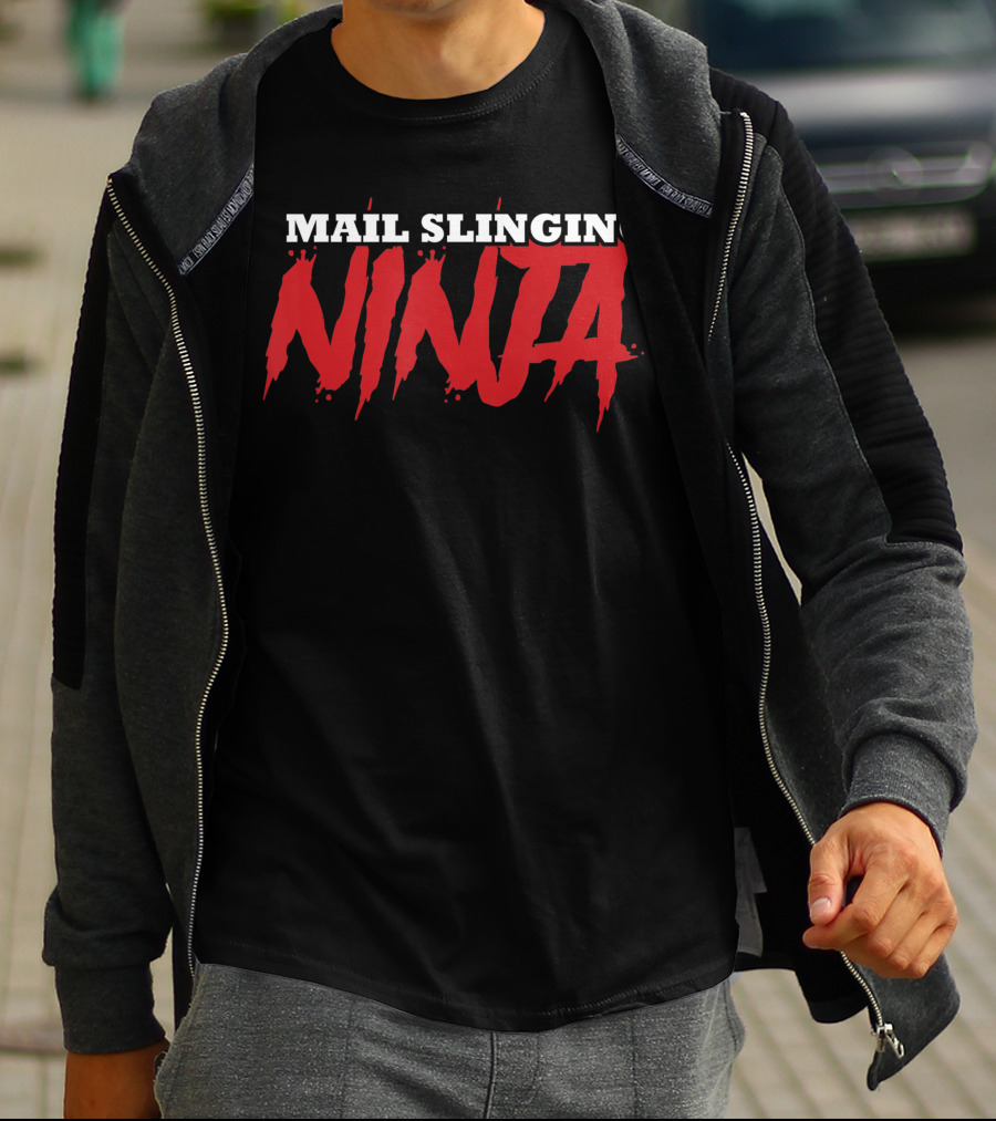 Mail Slinging Ninja Postal Worker Courier Mailman T-Shirt