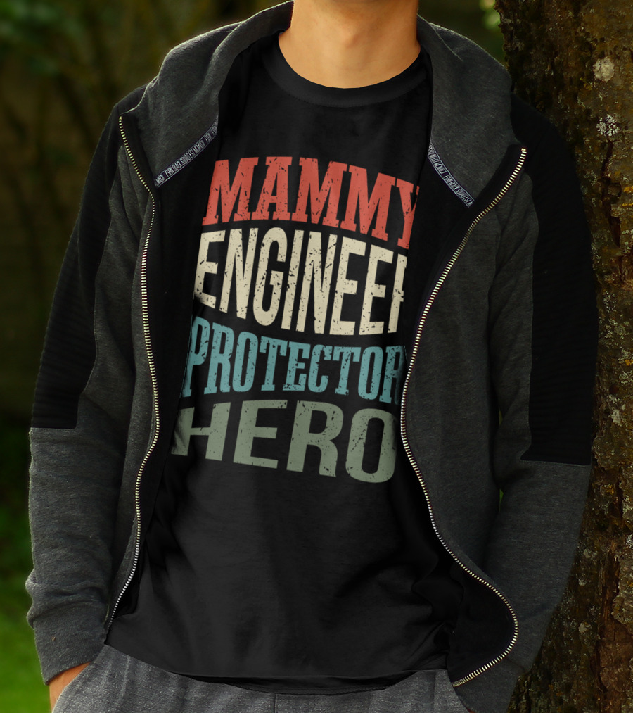 Mammy Engineer Protector Hero Mom Superhero T-Shirt