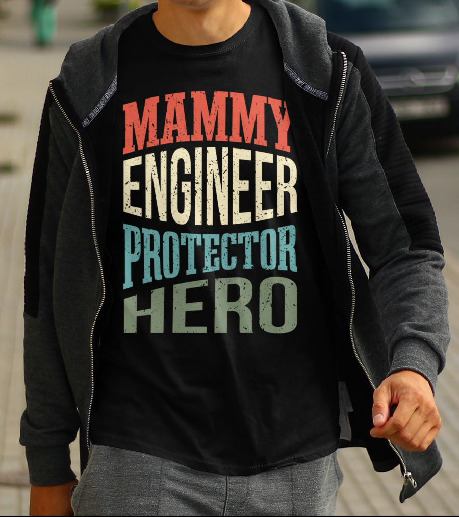 Mammy Engineer Protector Hero Mom Superhero T-Shirt