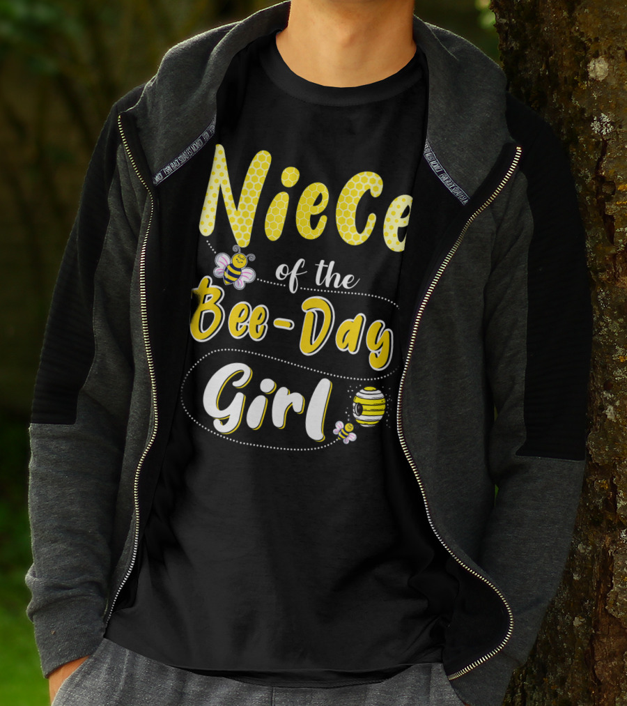 Niece Of The Bee Day Girl Hive Party Birthday Matching T-Shirt