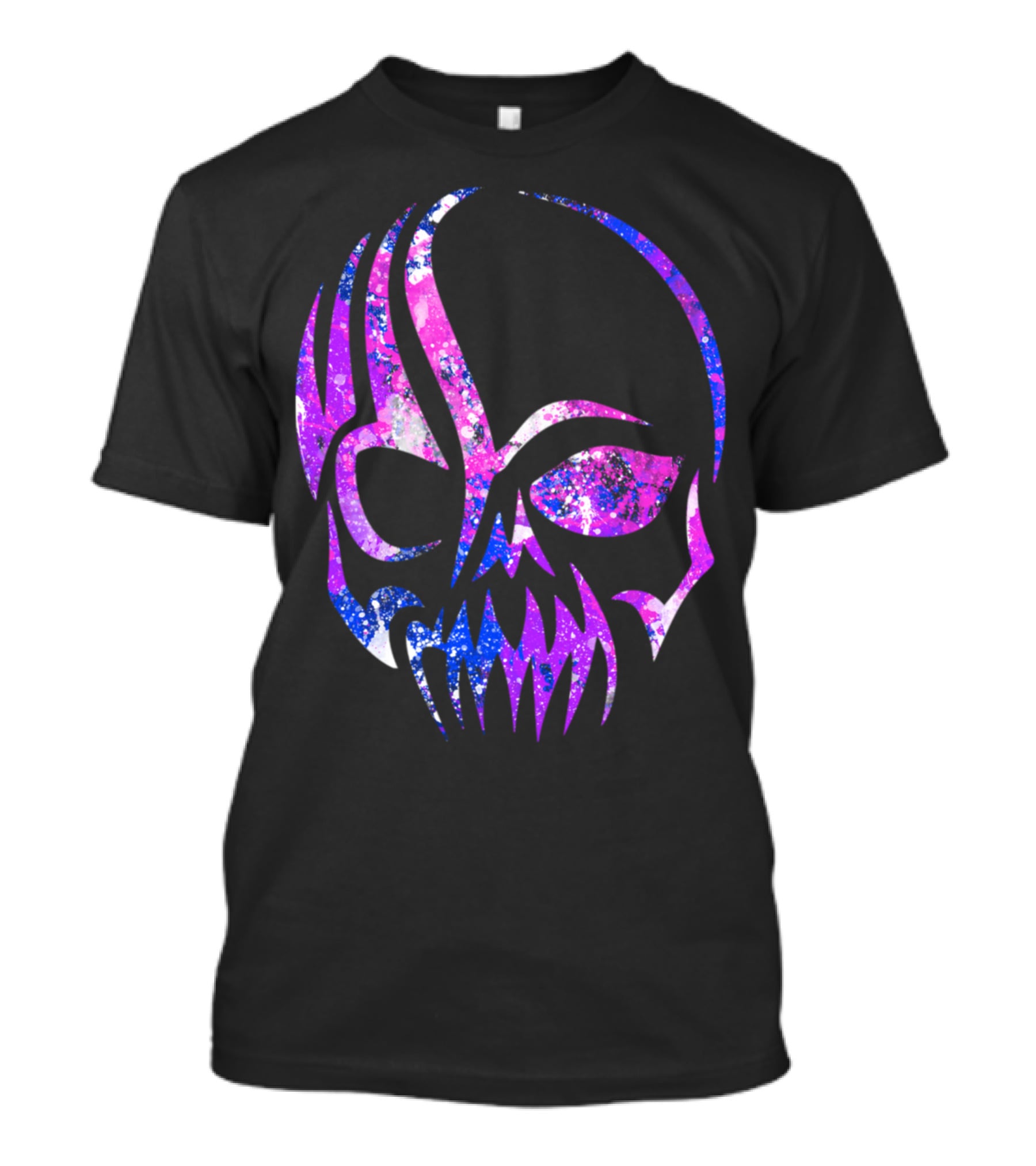 Purple Blue Skull Alien Aesthetic Video Games T-Shirt