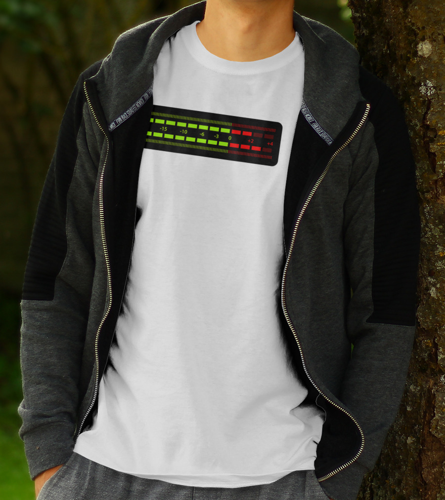 Retro Vu Meter DB Stereo Sound Engineer Music Lover T-Shirt