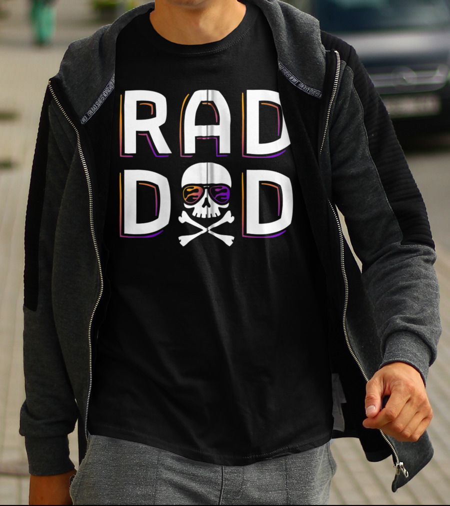 Ripple Junction Rad Dad Skull With Sunglasses T-Shirt
