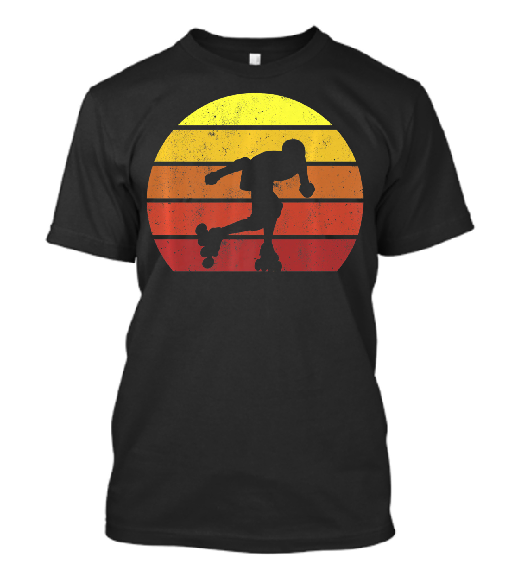 Retro Roller Skating Silhouette 70s 80s T-Shirt