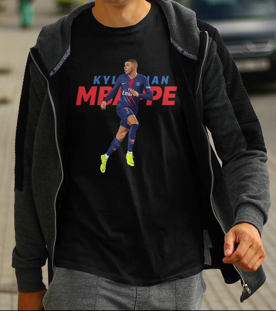 Kylian Mbappe Paris Saint-Germain Fly Emirates Player Action T-Shirt