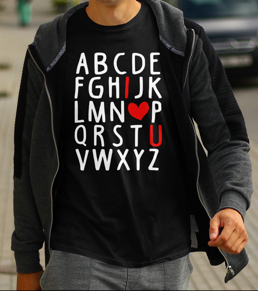 Alphabet ABC I Love You Heart Valentine's Day Gifts T-Shirt