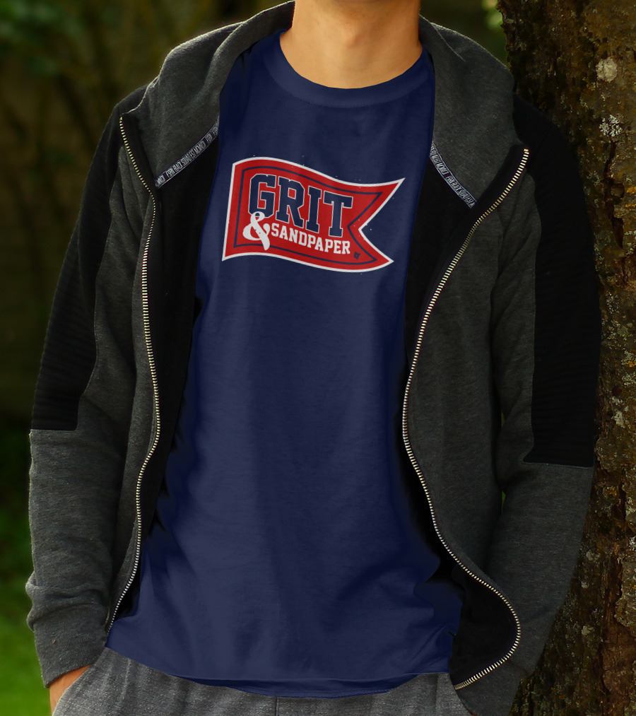 Grit And Sandpaper Red Flag Banner T-Shirt