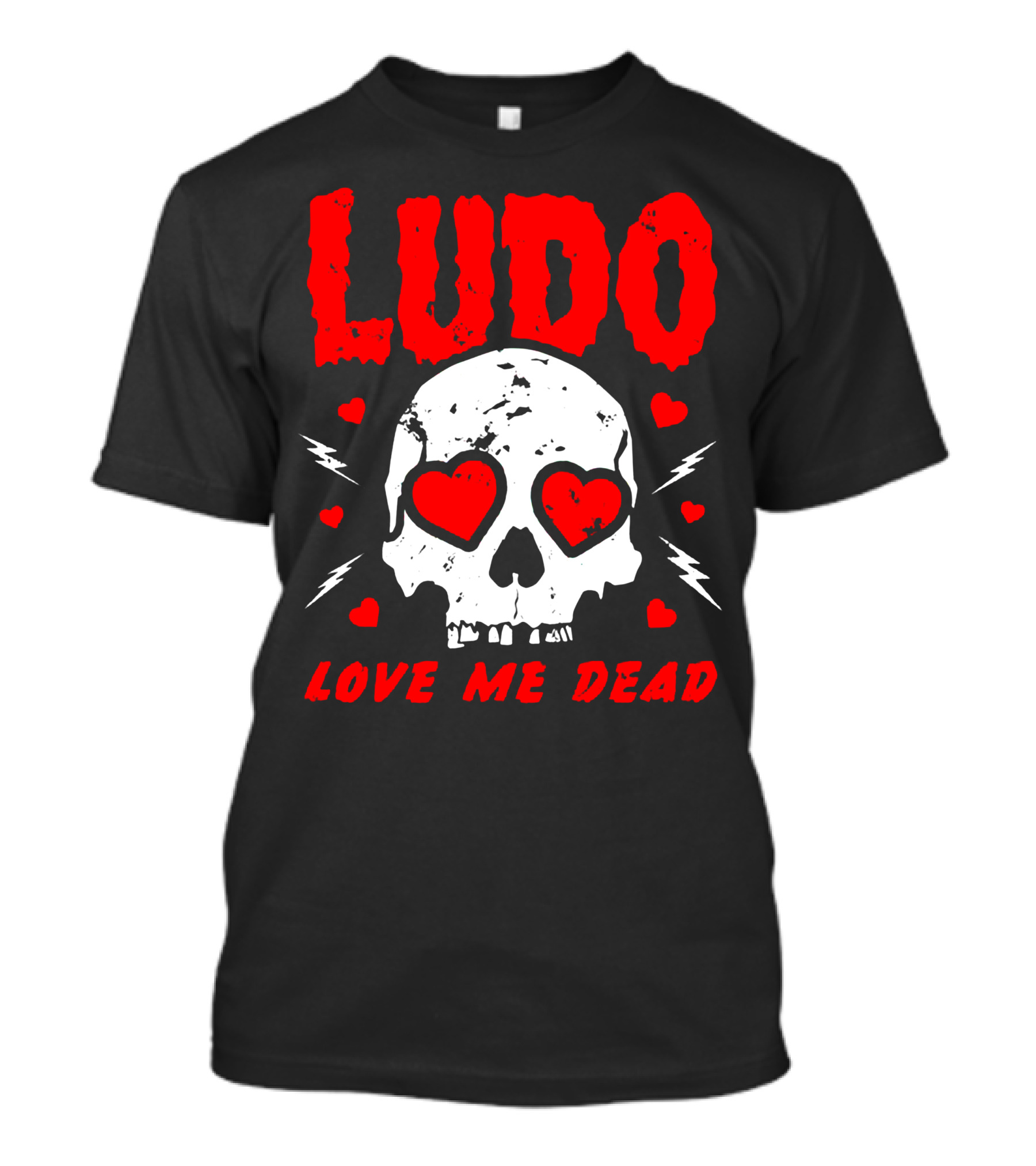 Ludo Love Me Dead Skull Heart Eyes T-Shirt