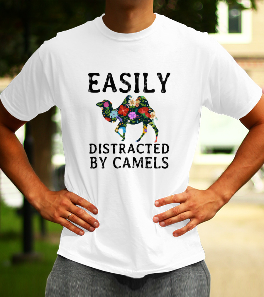 Easily Distracted By Camels Floral T-Shirt