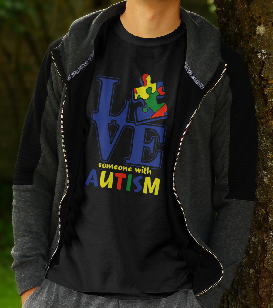 Love Someone With Autism Puzzle Piece T-Shirt