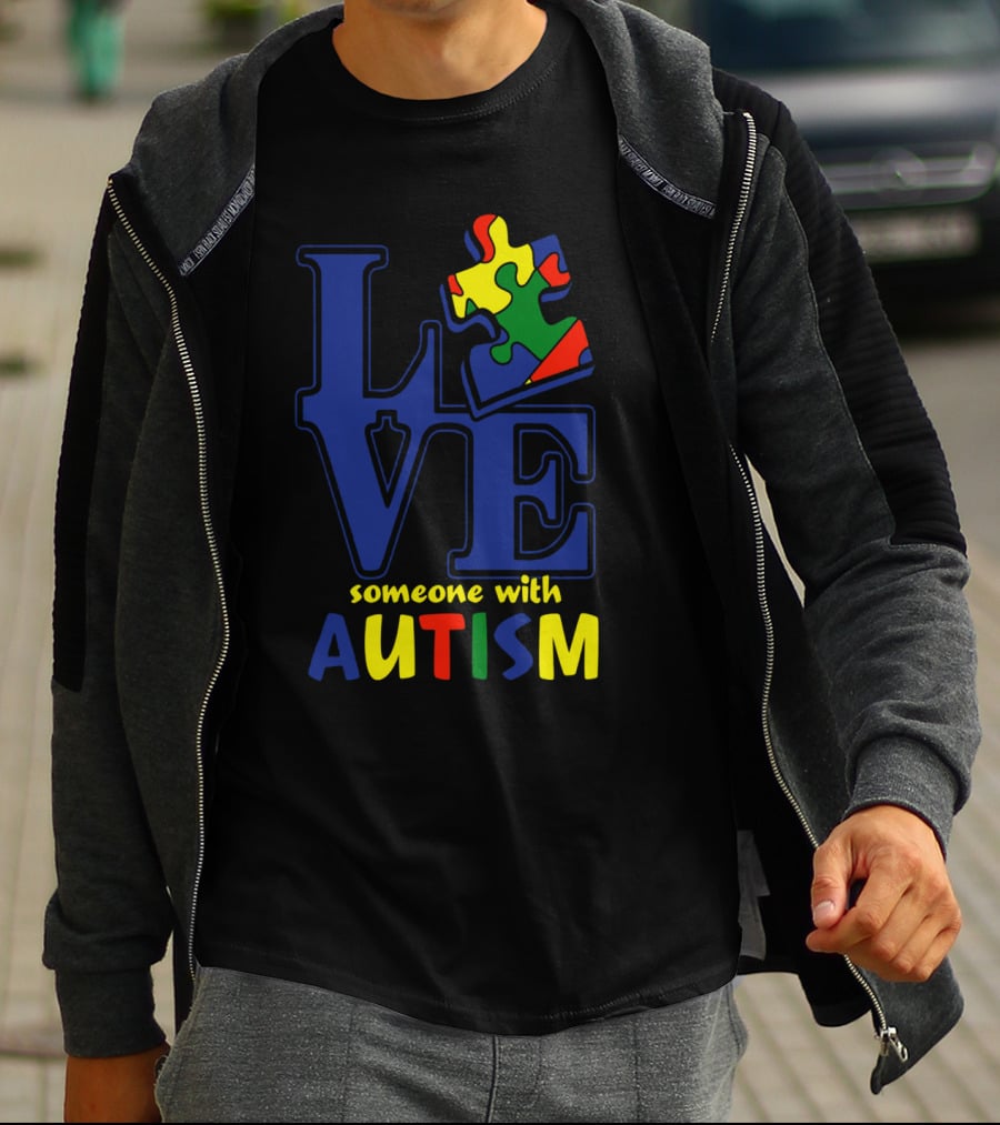 Love Someone With Autism Puzzle Piece T-Shirt