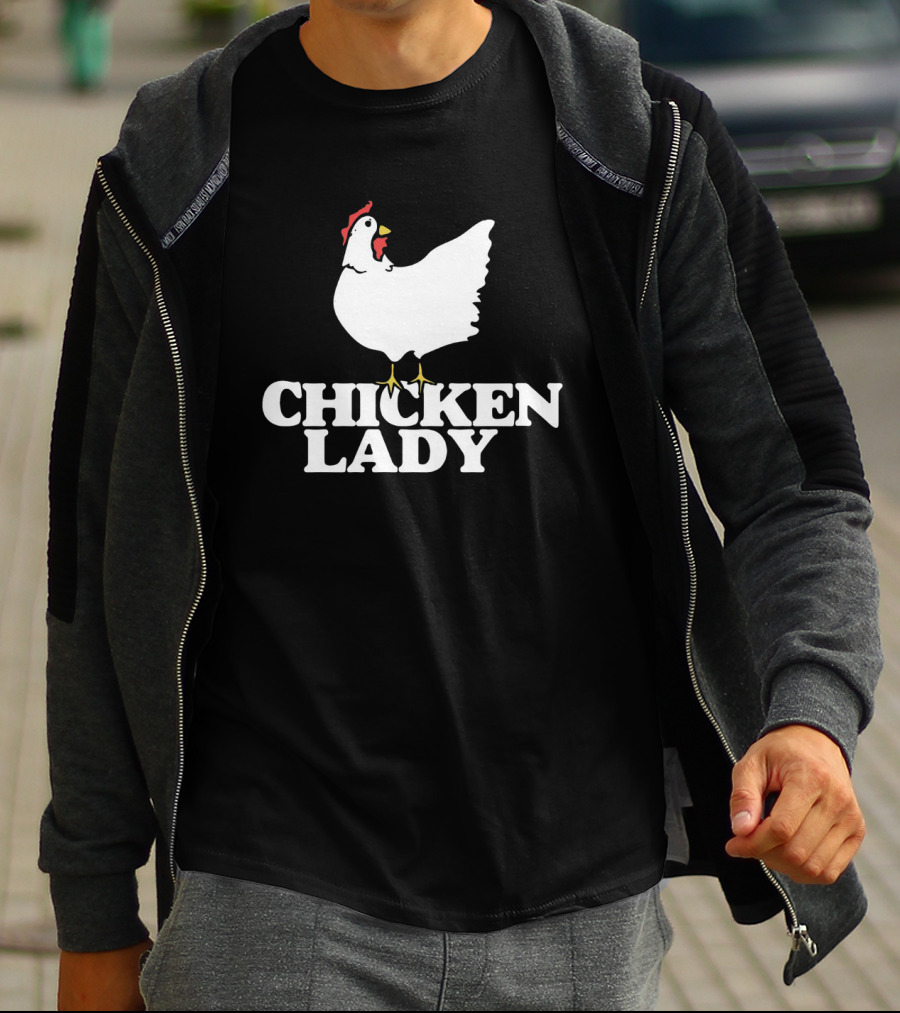 Chicken Lady White Hen T-Shirt
