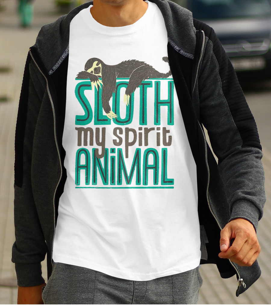 Sloth Sloth My Spirit Animal Relaxed Creature T-Shirt