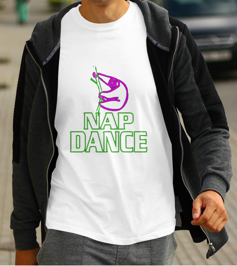 Nap Dance Neon Sign Sloth Pun T-Shirt