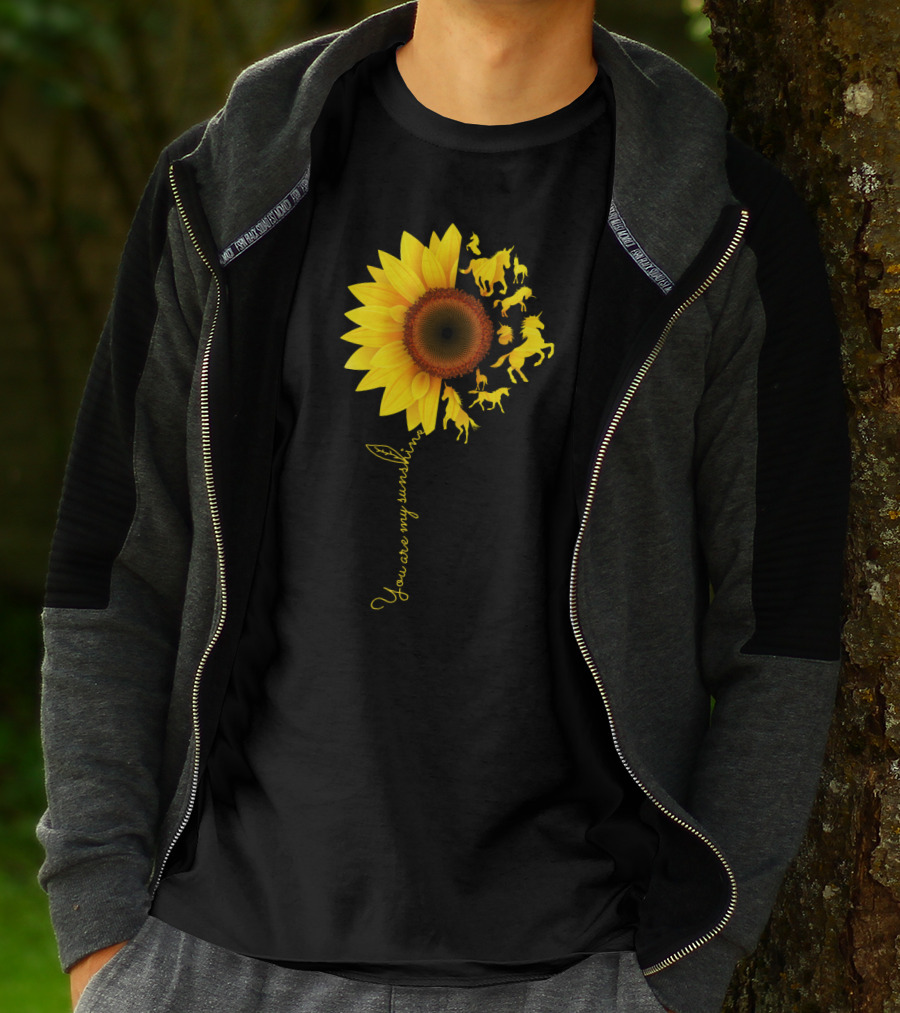You Are My Sunshine Unicorn Sunflower Whimsy T-Shirt