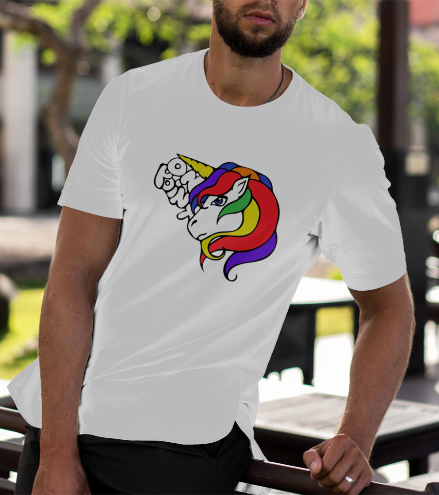 Rainbow Mane On Point Unicorn T-Shirt