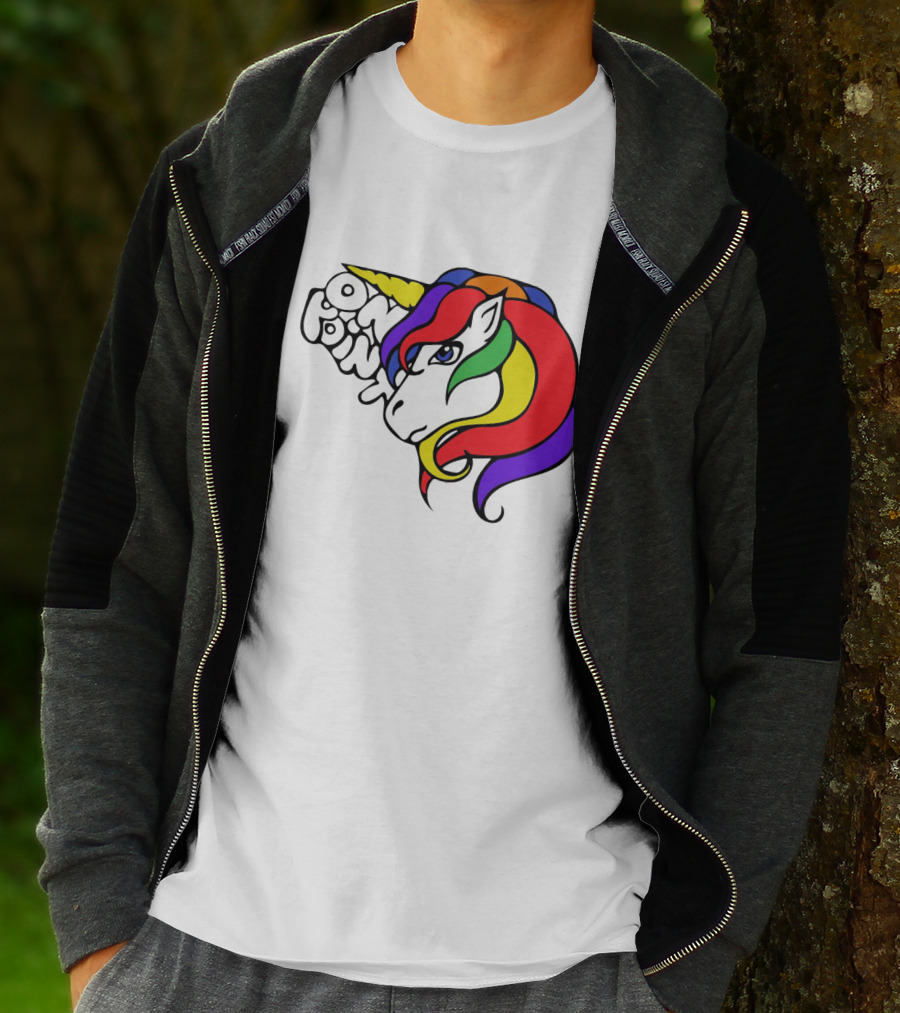 Rainbow Mane On Point Unicorn T-Shirt