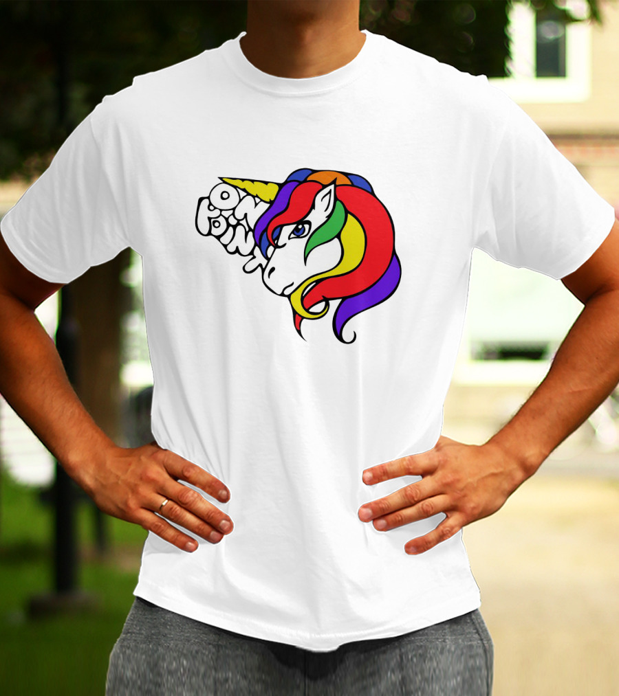Rainbow Mane On Point Unicorn T-Shirt