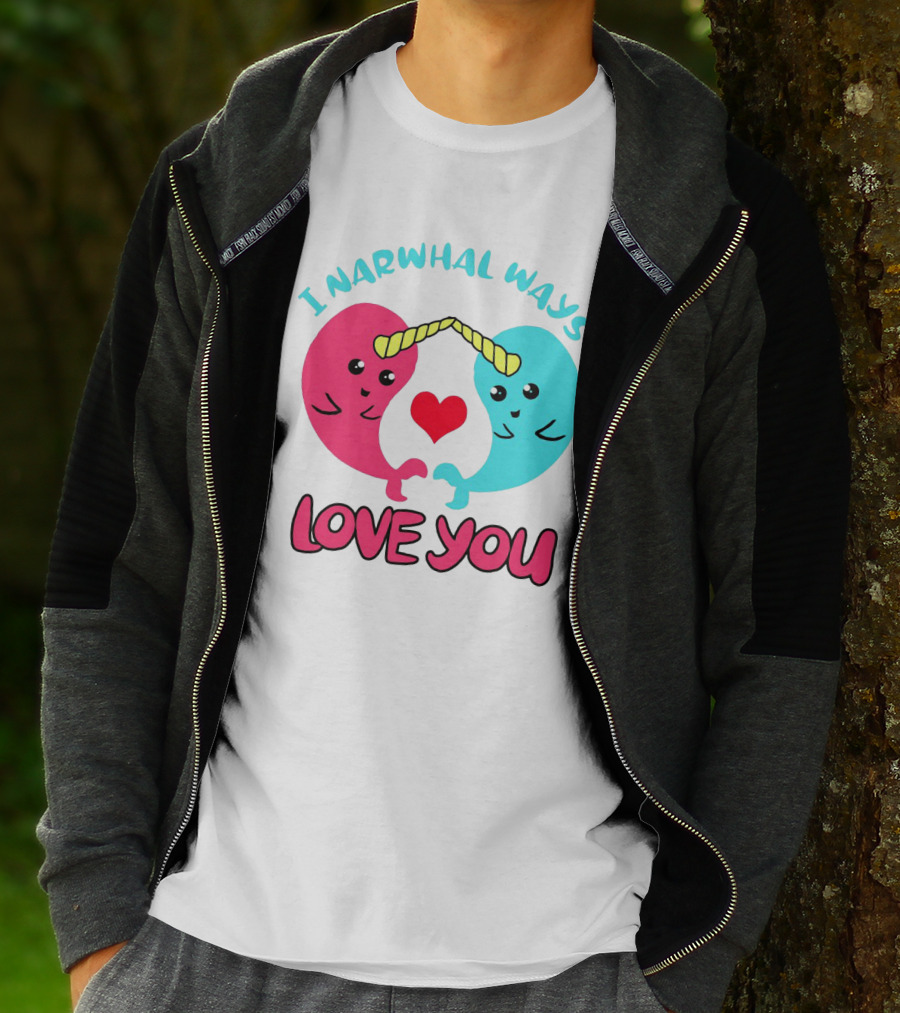 I Narwhal Ways Love You Kawaii Ocean Arctic Heart T-Shirt