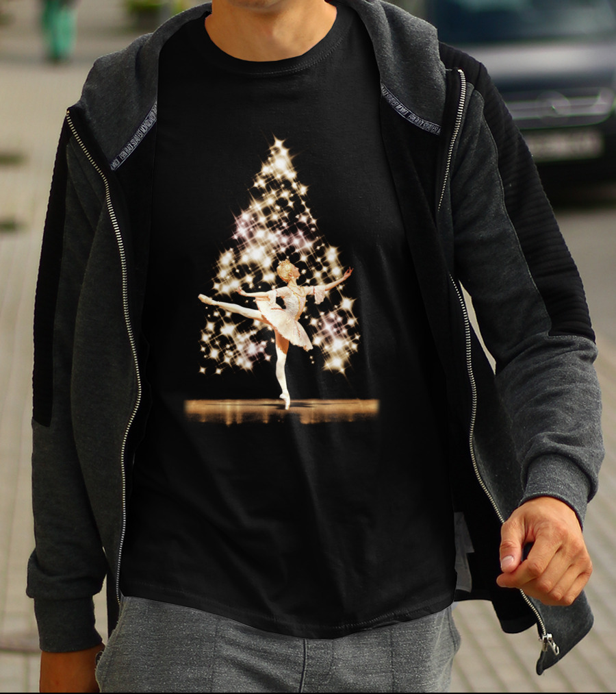 Ballet Dance Christmas Tree Sparkling Dancer Elegance T-Shirt