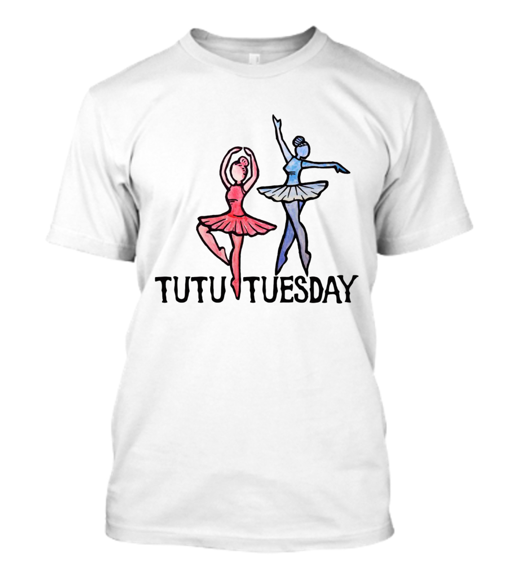 Ballet Dancers Tutu Tuesday Pink And Blue Costume T-Shirt