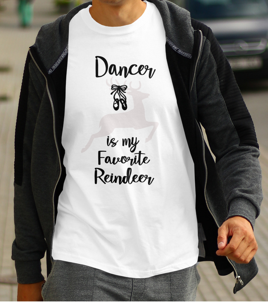 Dancer Is My Favorite Reindeer Ballet Shoes T-Shirt