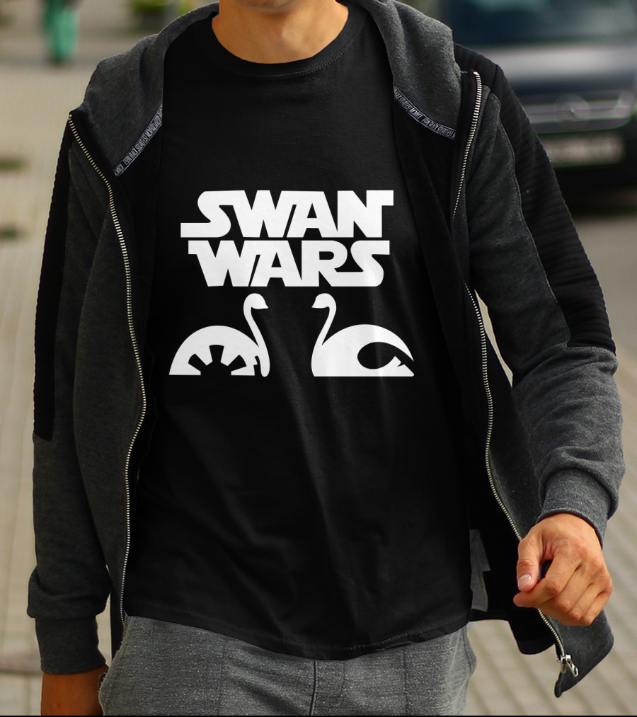 Swan Wars Top Ballet Parody With Swan Silhouette And Iconic Sci-Fi Influence T-Shirt