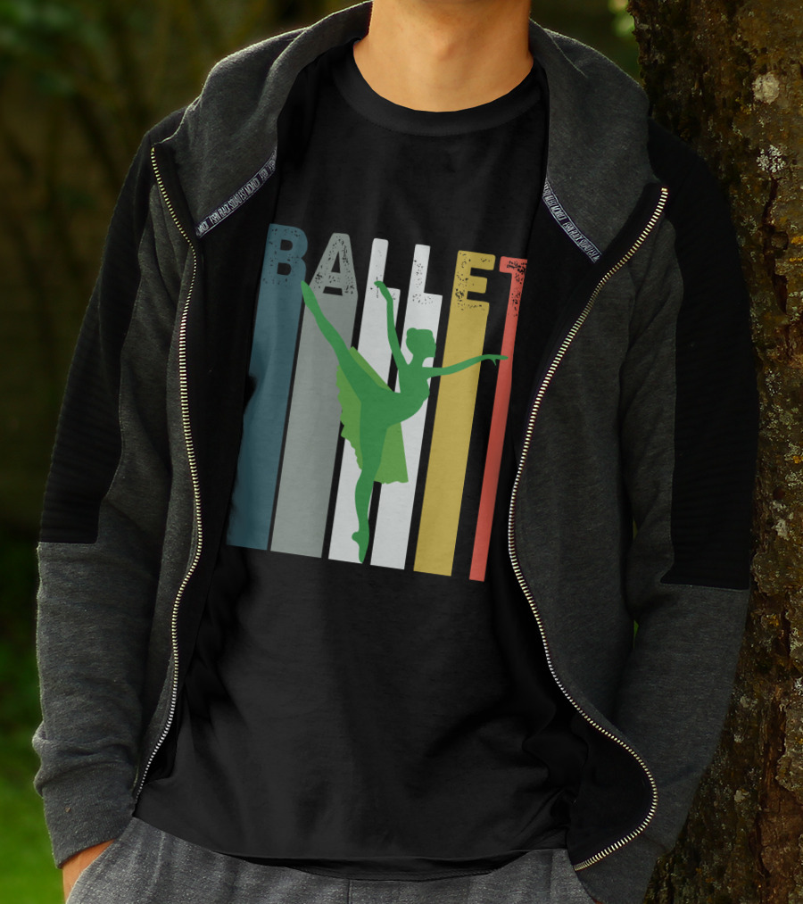 Ballet Dancer In Colorful Retro Irish-Inspired T-Shirt
