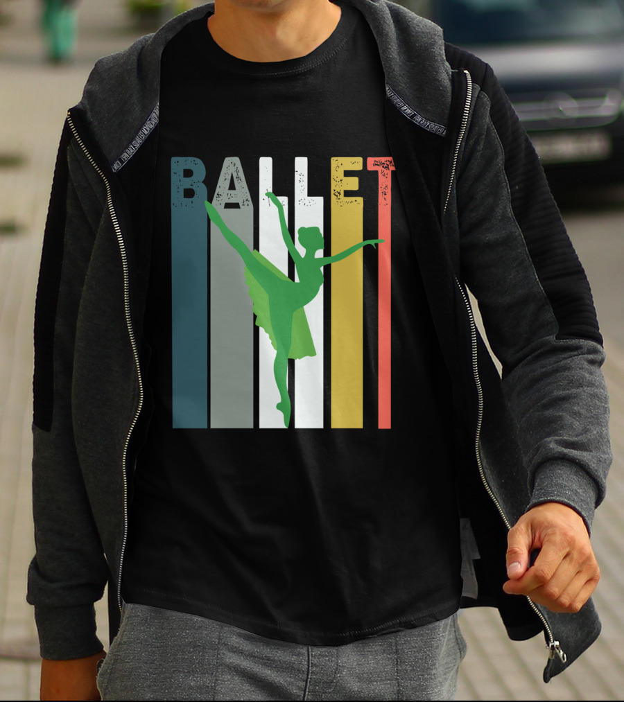 Ballet Dancer In Colorful Retro Irish-Inspired T-Shirt