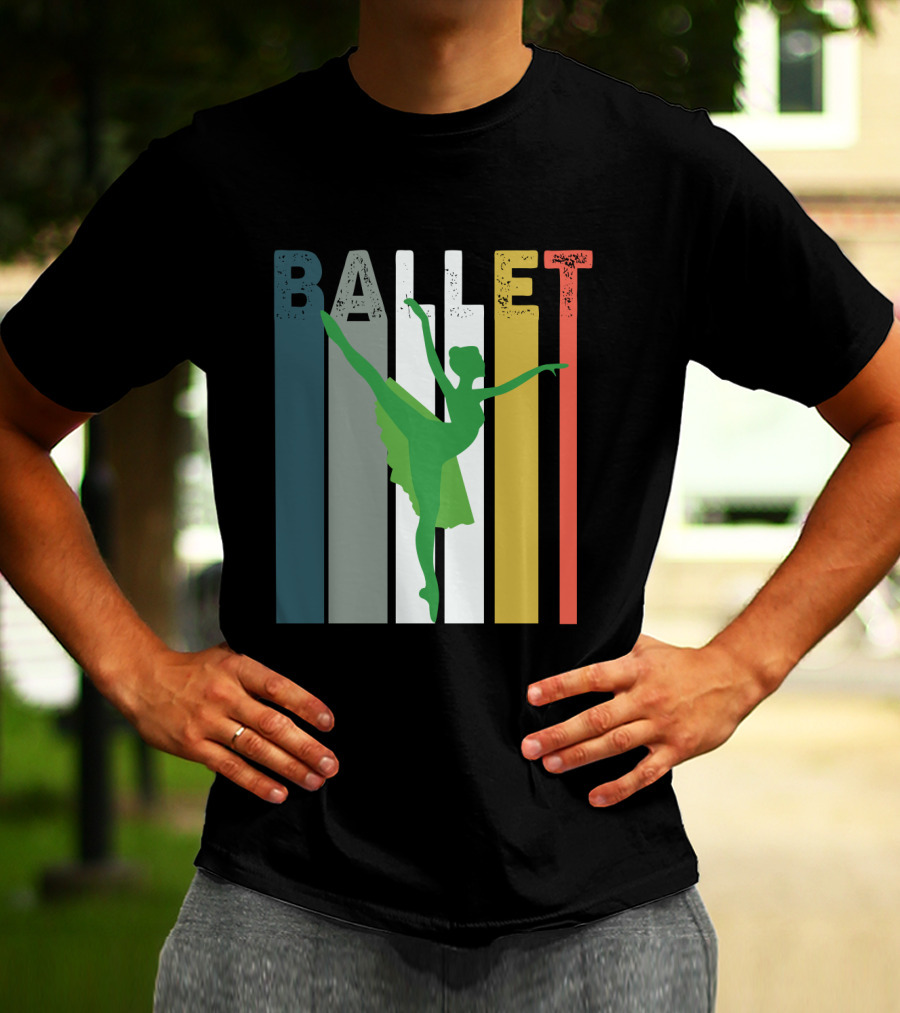 Ballet Dancer In Colorful Retro Irish-Inspired T-Shirt