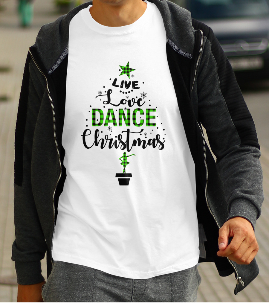Live Love Dance Christmas Tree Star T-Shirt