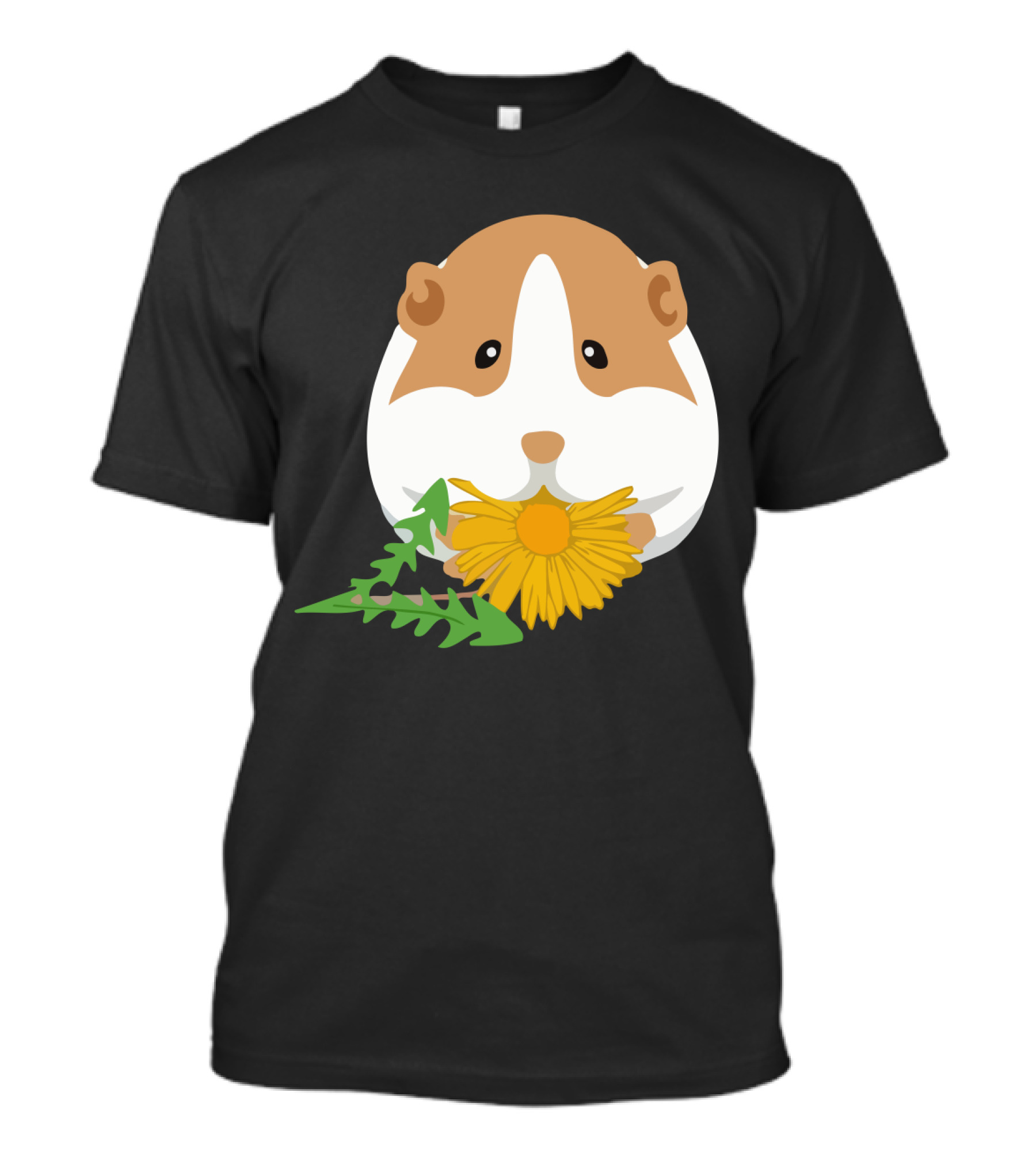 Guinea Pig With Dandelion And Green Leaves T-Shirt