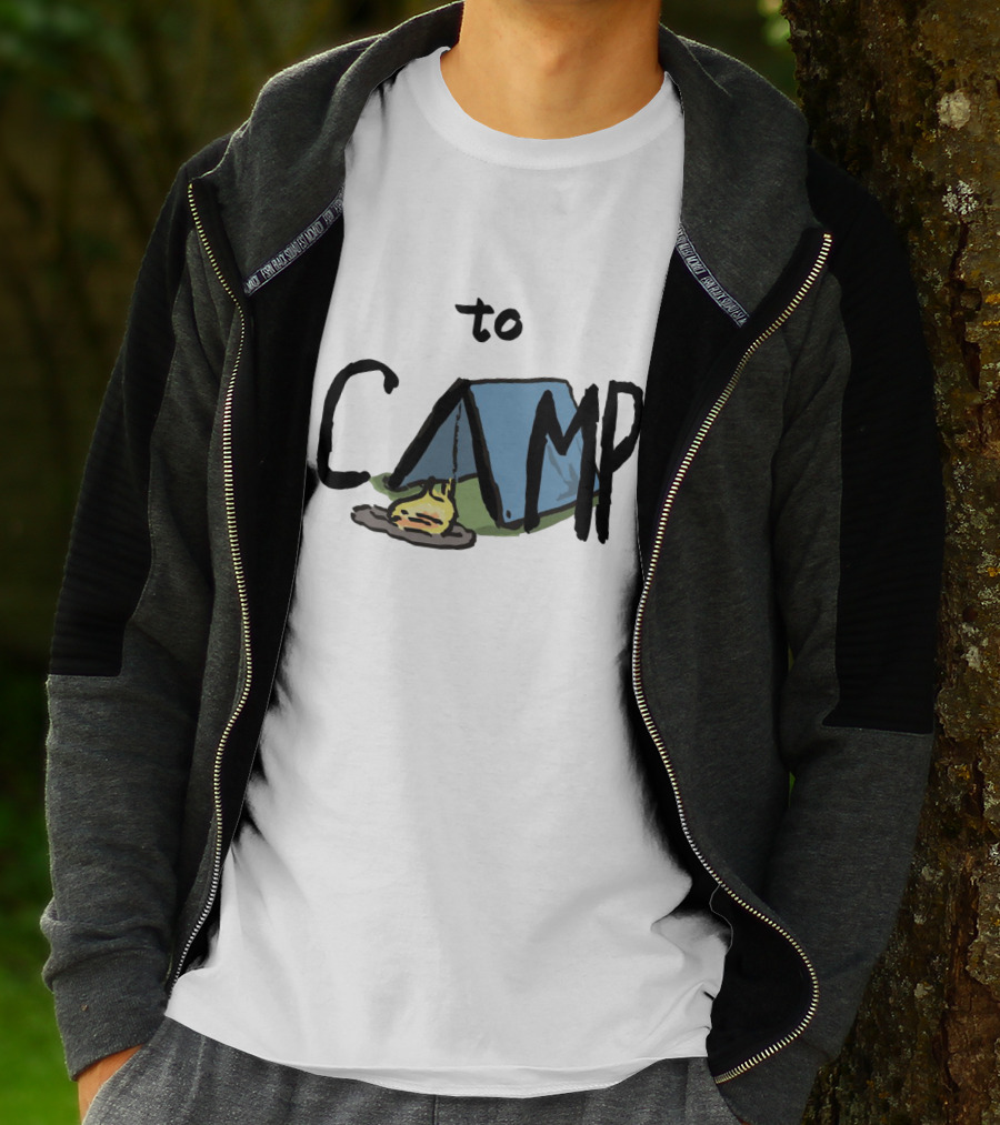 To Camp With Tent And Campfire T-Shirt