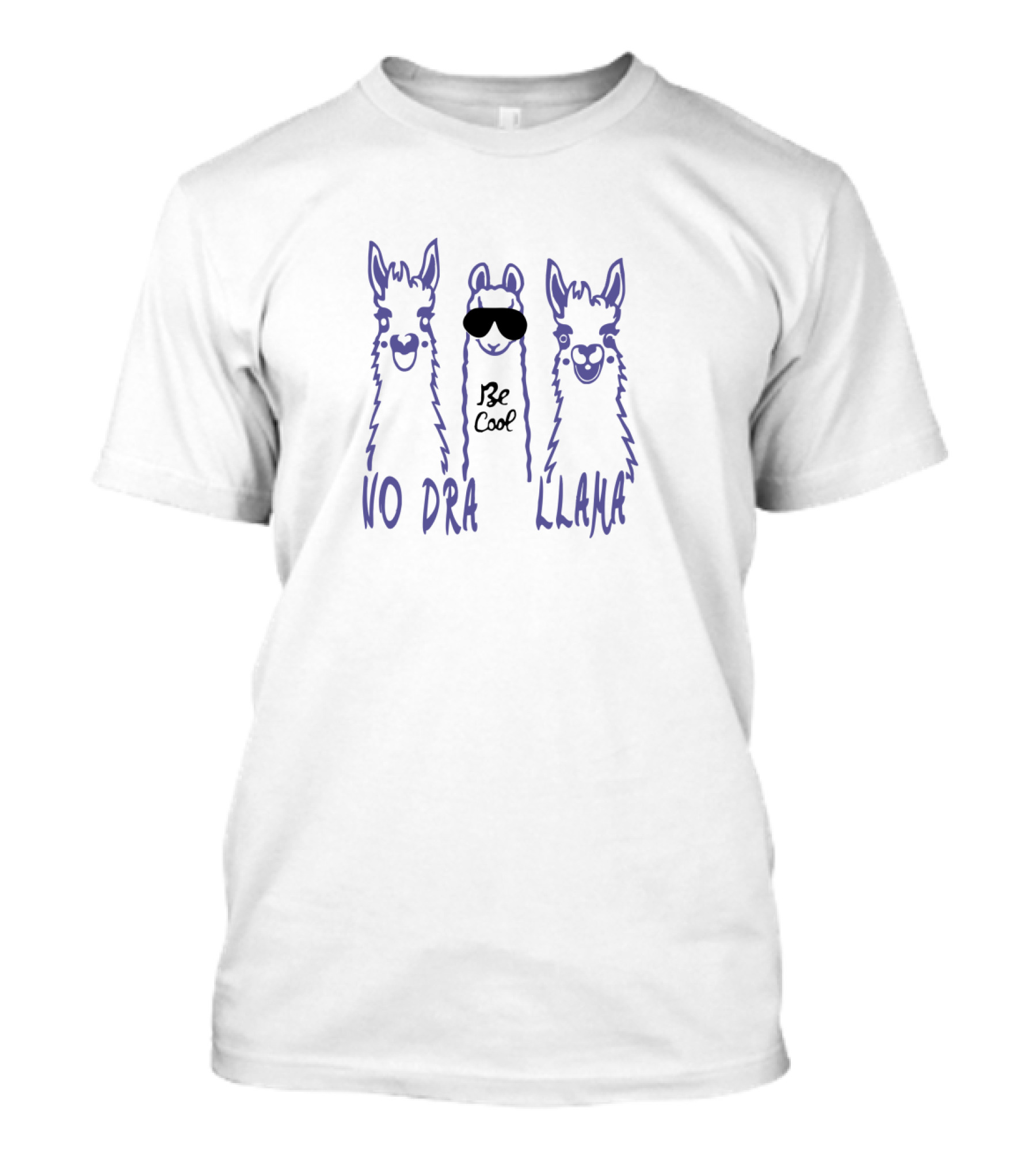Be Cool No Drama Llama Cute Llama With Sunglasses T-Shirt