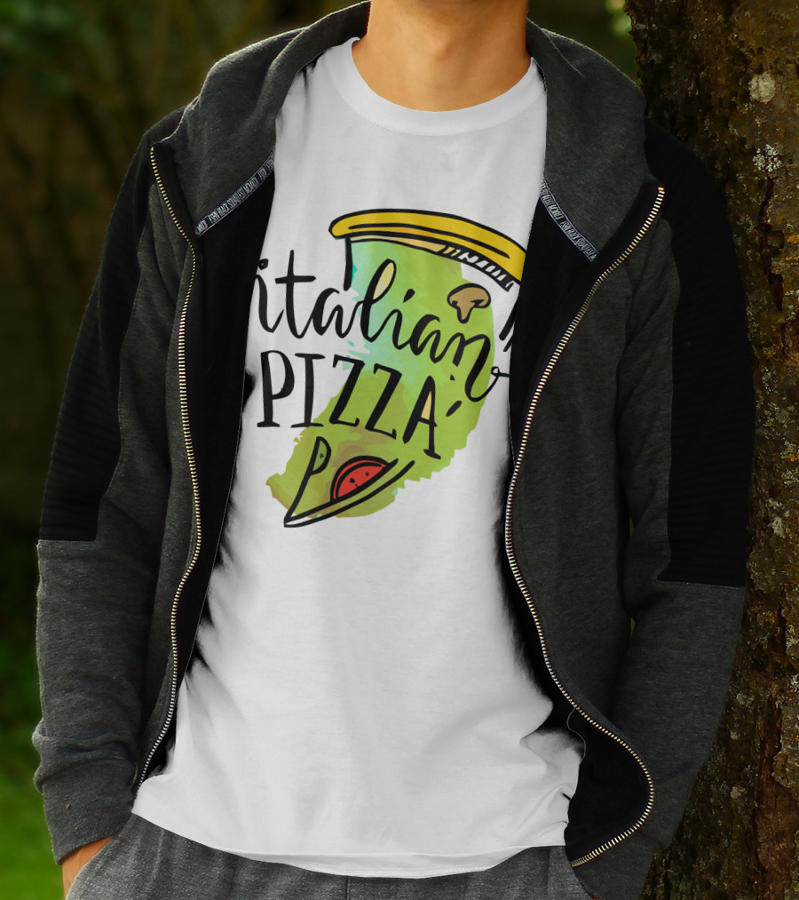 Italian Pizza Slice With Cheese And Pepperoni T-Shirt