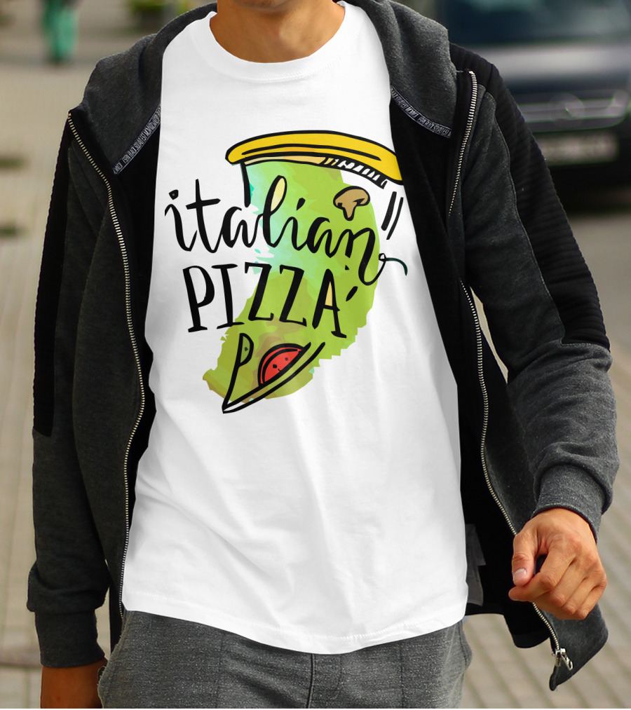 Italian Pizza Slice With Cheese And Pepperoni T-Shirt