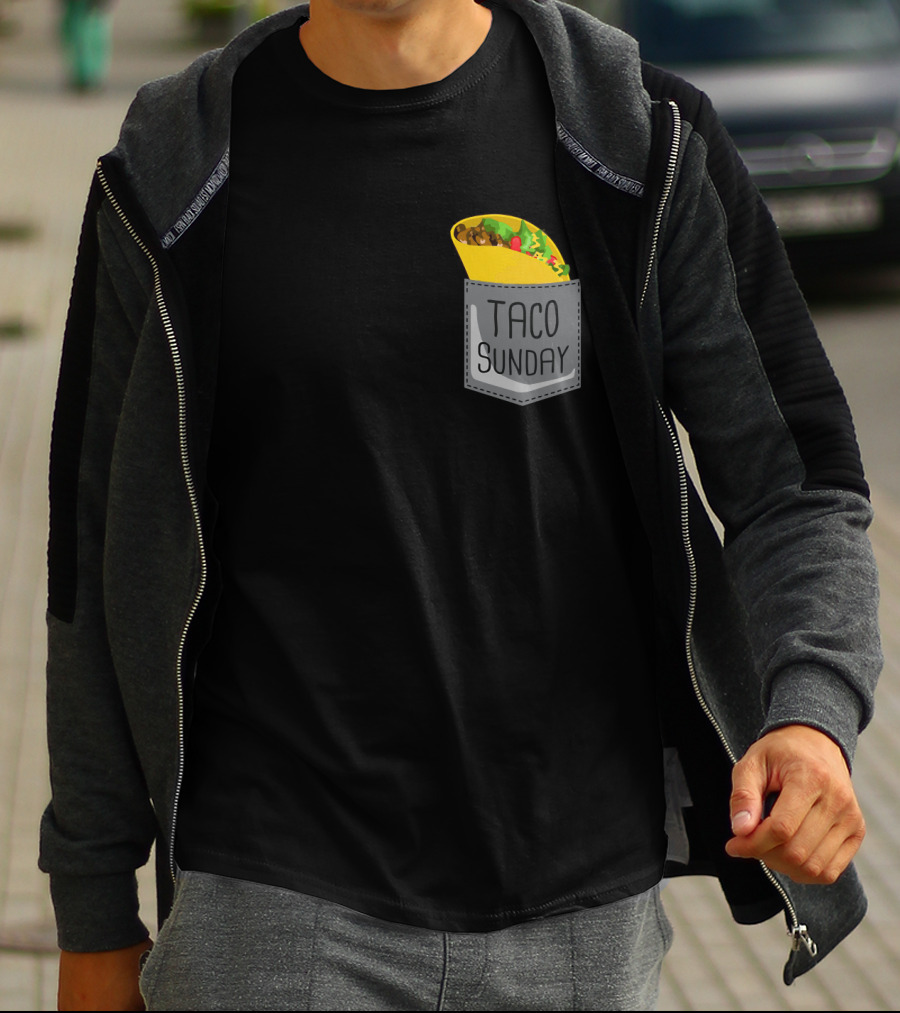 Taco Sunday In Pocket T-Shirt