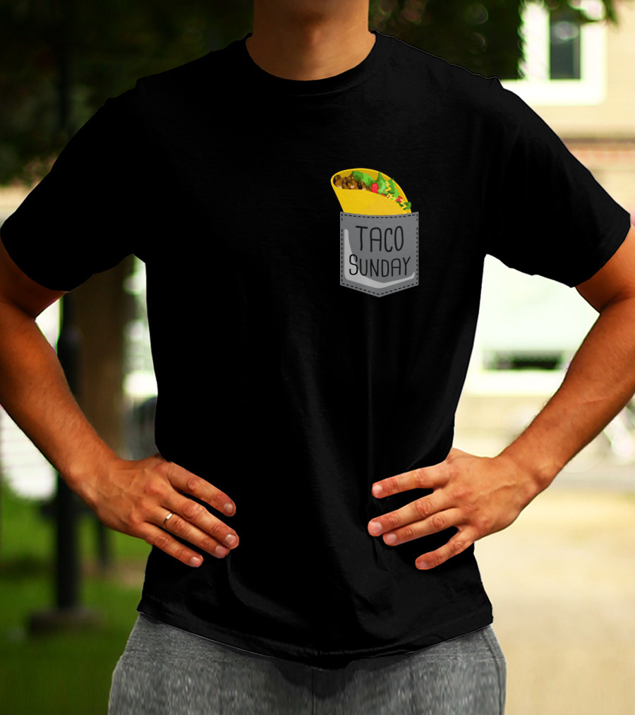 Taco Sunday In Pocket T-Shirt