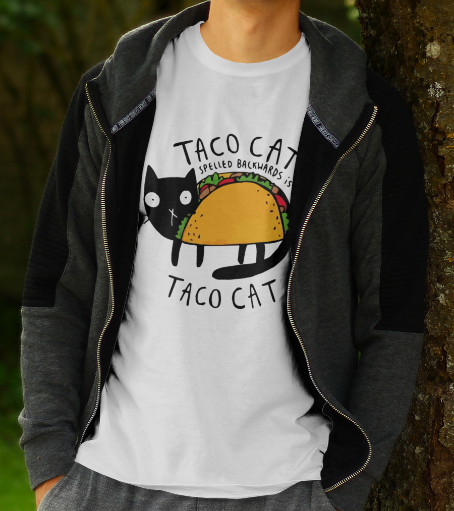 Taco Cat Spelled Backwards Is Taco Cat Funny Tacos Tacocat T-Shirt