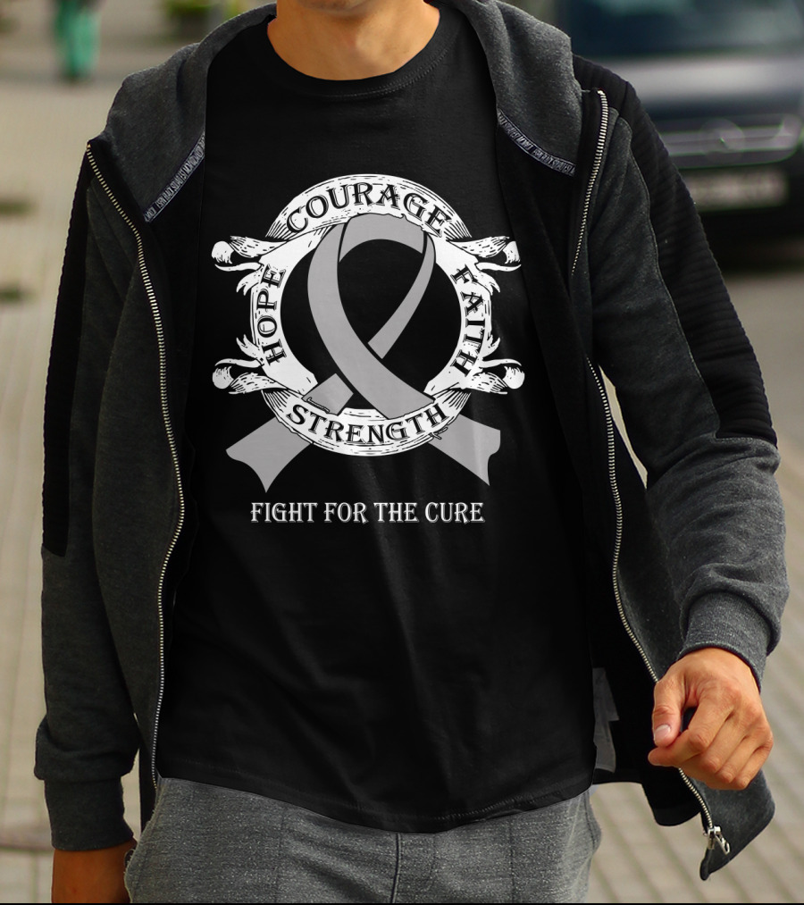 Hope Courage Faith Strength Fight For The Cure Diabetes T-Shirt