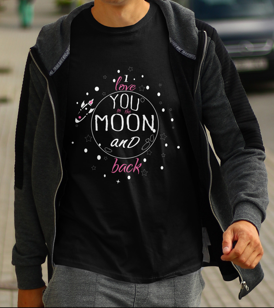 Diabetes I Love You To The Moon And Back Spaceship And Stars T-Shirt