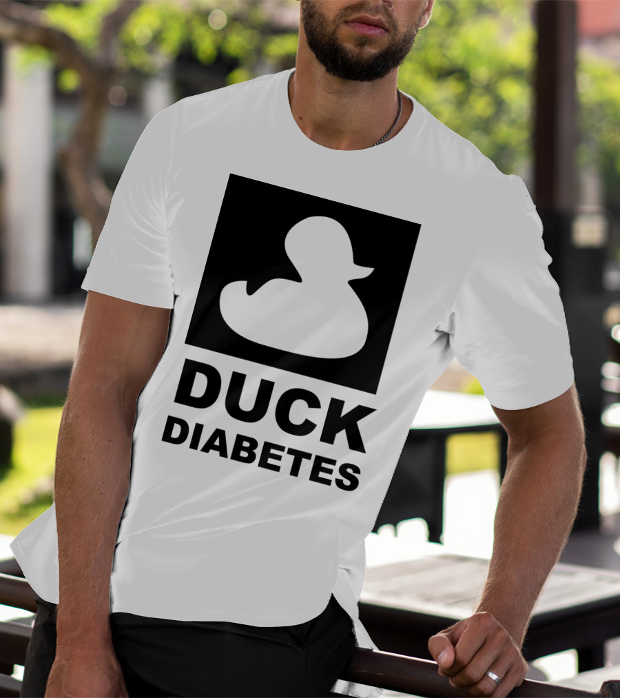 Duck Diabetes Rubber Duck Logo White T-Shirt