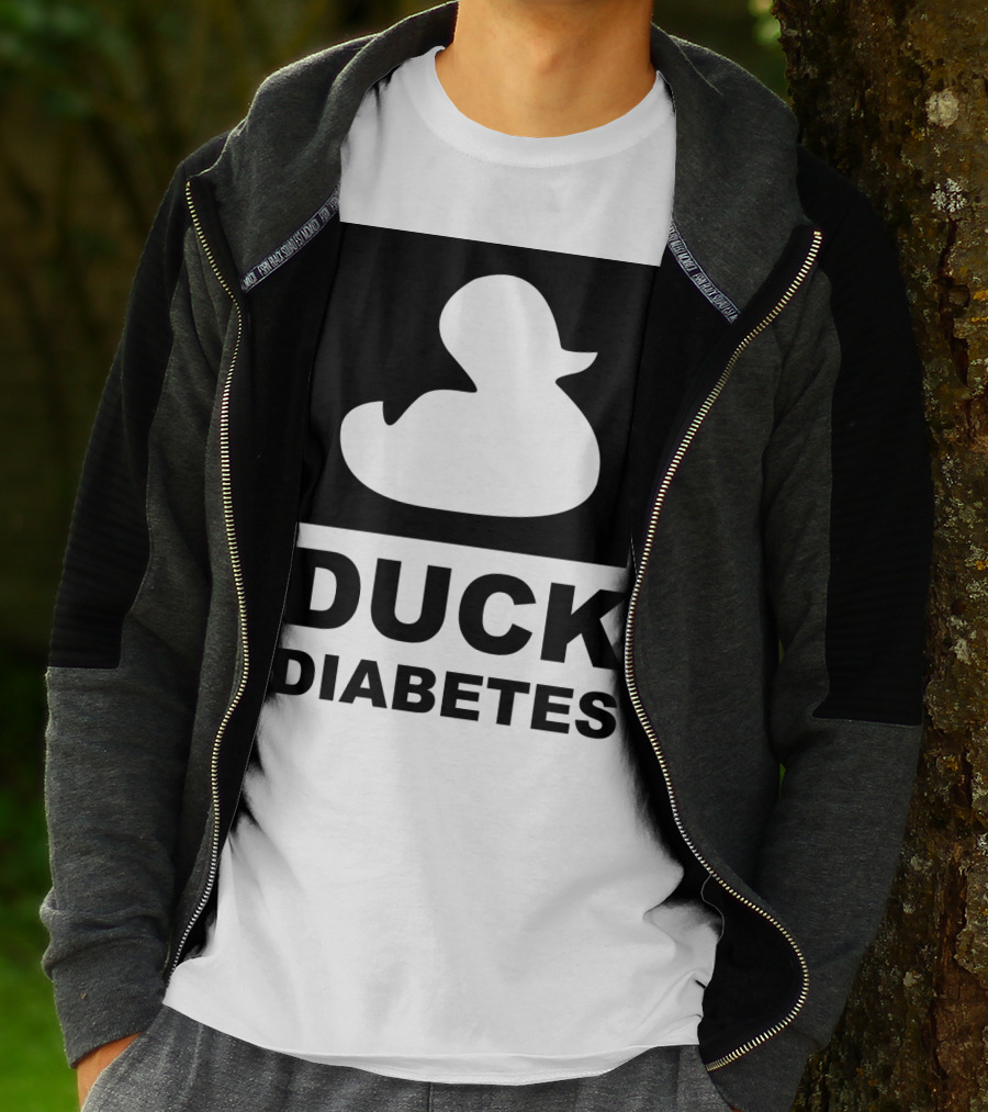 Duck Diabetes Rubber Duck Logo White T-Shirt