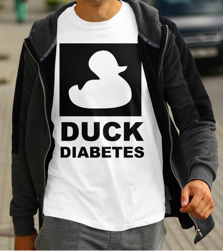 Duck Diabetes Rubber Duck Logo White T-Shirt