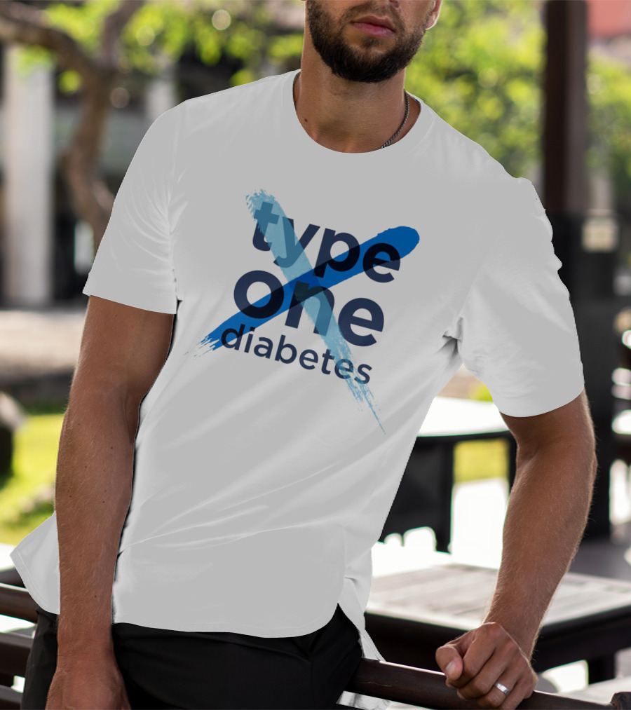 Type One Diabetes Blue Brushstroke T-Shirt